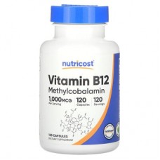 Nutricost, вітамін B12, 1000 мкг, 120 капсул